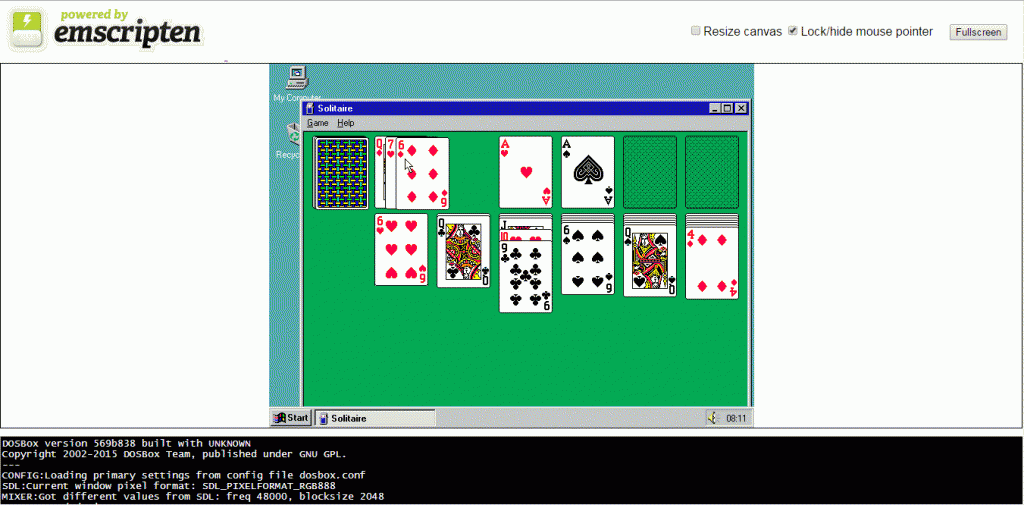ソリティアをやってみました